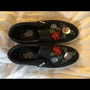 floral embroidered vans